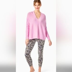 Lilly Pulitzer "Sevie Magnolia Lilac Dolman Sleeves" Sweater, L, Style#006501